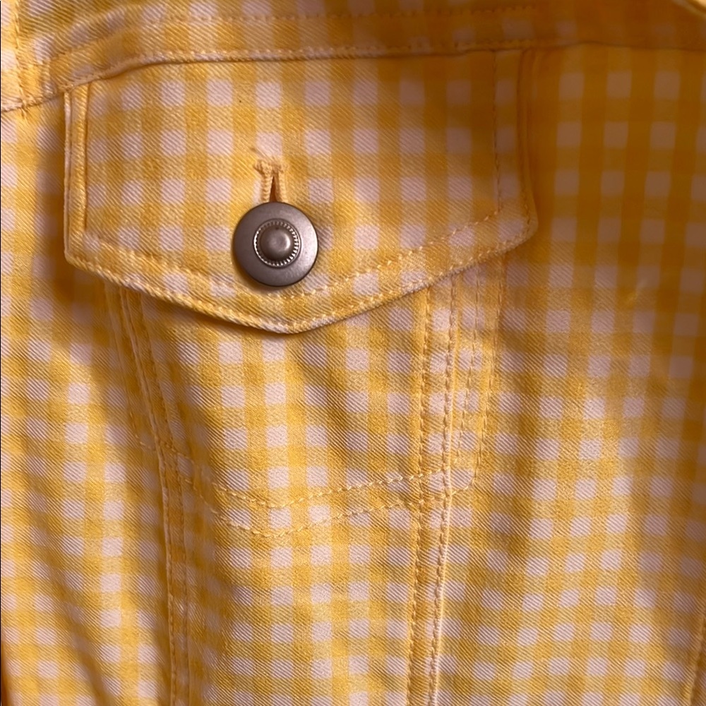 Ruby Rd Yellow Gingham Jacket Size 14 - image 4